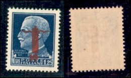 REPUBBLICA SOCIALE - PROVVISORI - 1944 - Firenze - Soprastampa Carminio Lilla - 1,25 Lire (495 Varietà A) Con Soprastamp - Sonstige & Ohne Zuordnung