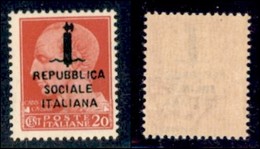 REPUBBLICA SOCIALE - PROVVISORI - 1944 - 20 Cent Augusto (495A) - Gomma Integra - Sonstige & Ohne Zuordnung