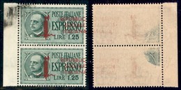 REPUBBLICA SOCIALE - PROVVISORI - 1944 - Espressi - Firenze - Soprastampa Carminio Lilla - 1,25 Lire (21/Igad) - Coppia  - Andere & Zonder Classificatie