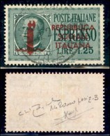 REPUBBLICA SOCIALE - PROVVISORI - 1944 - Espressi - Milano - 1,25 Lire (21) Usato (pos. 3) - Raybaudi - Sonstige & Ohne Zuordnung
