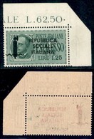 REPUBBLICA SOCIALE - PROVVISORI - 1944 - Espressi - Genova - Soprastampa In Nero - 1,25 Lire (21A) Angolo Di Foglio (pos - Sonstige & Ohne Zuordnung