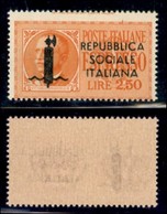 REPUBBLICA SOCIALE - PROVVISORI - 1944 - Espressi - Roma - 2,50 Lire (22 Varietà Hc) - Descrizioni Marginali In Alto - G - Sonstige & Ohne Zuordnung