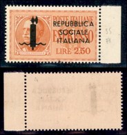 REPUBBLICA SOCIALE - PROVVISORI - 1944 - Espressi - Firenze - 2,50 Lire (22) Bordo Foglio (pos. 35) - Gomma Integra - Andere & Zonder Classificatie