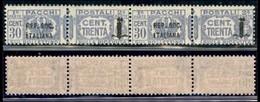 REPUBBLICA SOCIALE - PROVVISORI - 1944 - Pacchi Postali - Soprastampe Diverse - 30 Cent (39a + 39) In Coppia - Gomma Int - Andere & Zonder Classificatie