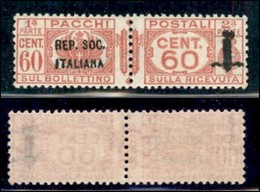 REPUBBLICA SOCIALE - PROVVISORI - 1944 - Pacchi Postali - 60 Cent (41) - Gomma Integra - Ottima Centratura - Andere & Zonder Classificatie