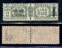 REPUBBLICA SOCIALE - PROVVISORI - 1944 - Pacchi Postali - 2 Lire (43) - Gomma Integra - Ottimamente Centrato - AD + Cert - Sonstige & Ohne Zuordnung