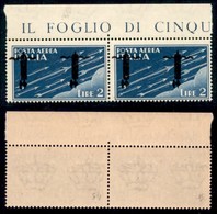 REPUBBLICA SOCIALE - PROVE - SAGGI - 1944 - Saggi - Verona - Soprastampa L In Nero - 2 Lire (P15Aa - Aerea) - Soprastamp - Andere & Zonder Classificatie