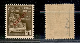 REPUBBLICA SOCIALE - PROVE - SAGGI - 1944 - Saggi - Monumenti Distrutti - 10 Cent (503) - Gomma Integra - Raybaudi - Sonstige & Ohne Zuordnung