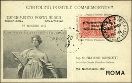 POSTA AEREA  - 1917 (20 Maggio) - Torino Roma (798) - Other & Unclassified