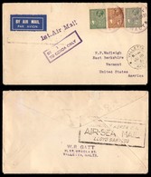 POSTA AEREA  - 1931 (19 Giugno) - Malta (Genova) Stati Uniti (2410) - Pochissimi Aerogrammi In USA Col Dispaccio - Andere & Zonder Classificatie