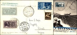 POSTA AEREA  - 1933 (20 Maggio) - Mittelholzer - Roma Zurigo (2834) - 31 Cartoline Aerogrammi Col Dispaccio - Autres & Non Classés