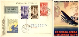 POSTA AEREA  - 1933 (22 Agosto) - Lagosta Durazzo (3048) - 38 Aerogrammi Col Dispaccio - Cartolina Della Crociera - Andere & Zonder Classificatie