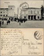 CARTOLINE - REGIONALISMO-FRIULI VENEZIA GIULIA - Monfalcone (GO), Piazza Del Paese Animatissima Viaggiata 1915 - Sonstige & Ohne Zuordnung