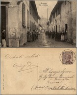 CARTOLINE - REGIONALISMO-LOMBARDIA - Bornago (MI), Via S. Martino Animatissima Viaggiata 1927 - Altri & Non Classificati