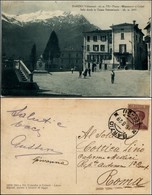 CARTOLINE - REGIONALISMO-LOMBARDIA - Barzio (Valsassina), (LC) Piazza Animata Viaggiata 1929 - Autres & Non Classés