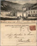 CARTOLINE - REGIONALISMO-PIEMONTE - Oropa (BI), Un Saluto Da, Animata Viaggiata 1902 - Andere & Zonder Classificatie
