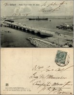 CARTOLINE - REGIONALISMO-PUGLIA - Gallipoli (LE), Ponte-porto Animata Con Treno Viaggiata 1914 - Altri & Non Classificati