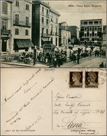 CARTOLINE - REGIONALISMO-SARDEGNA - Olbia, Piazza Regina Margherita, Animatissima Viaggiata 1941 - Other & Unclassified