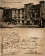 CARTOLINE - REGIONALISMO-TOSCANA - Montaione (FI), Piazza V.E. Animata Viaggiata 1928 - Sonstige & Ohne Zuordnung