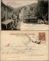 CARTOLINE - REGIONALISMO-TOSCANA - Bagni Di Lucca (LU), Piazza Di Ponte A Serraglio Viaggiata 1901 - Sonstige & Ohne Zuordnung