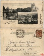 CARTOLINE - REGIONALISMO-TOSCANA - Minucciano (LU), Panorama E Ferrovia Animata Viaggiata 1902 - Altri & Non Classificati