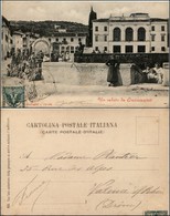 CARTOLINE - REGIONALISMO-VENETO - Quinzano (VR), Un Saluto Da, Piazza Animatissima Viaggiata 1908 - Andere & Zonder Classificatie