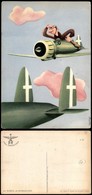 CARTOLINE - AVIAZIONE - Arma Aeronautica - Umoristica Aviatore A Cavalcioni Di Un Caccia (N.051) - Nuova FG (25) - Sonstige & Ohne Zuordnung