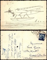 CARTOLINE - AVIAZIONE - Idrovolante - Bianco E Nero Per Dipingere - Viaggiata 1948 - Altri & Non Classificati