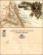 CARTOLINE - MILITARI - Cartolina Colonia Eritrea - Cartina Geografica - Nuova - Zonder Classificatie