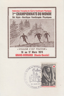 Carte  France  1er  Championnat  Du  Monde  De  SKI    Personnes  Handicapées  Physiques  LE  GRAND  BORNAND   1974 - Sport Voor Mindervaliden