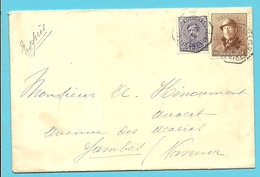 139+174 Op Brief Per EXPRES Met Telegraafstempel BRUXELLES - 1919-1920 Roi Casqué