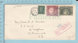 Canada - # 205, 209, 210I, Enregistré, Cover Montreal Canada Station C, 1934 - Cartas & Documentos