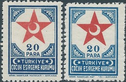 Turchia Turkey 20 Paras MNH ,1943-44 Child Protection Society - Neufs