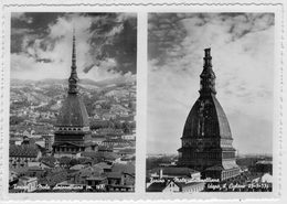 TORINO  23-5-53  MOLE  ANTONELLIANA PRIMA  E  DOPO  IL  CICLONE                (VIAGGIATA) - Parks & Gärten