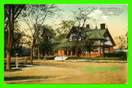 SOUTHAMPTON, NY - ROGERS MEMORIAL LIBRARY, CORNER OF JOB'S LANE & MAIN STREET - TRAVEL - - Long Island