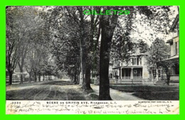 RIVERHEAD, NY - SCENE ON GRIFFIN AVE - ILLUSTRATED POST CARD CO - TRAVEL IN 1906 - UNDIVIDED BACK - - Long Island
