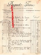36- NIHERNE- RARE FACTURE DUGUER FRERES- CONSTRUCTEURS INSTRUMENTS ARATOIRES -AGRICULTURE -1938 - Artigianato