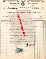 36- LA VILLAUGEAI PRES ARGENTON ET PAR CELON- RARE FACTURE GUSTAVE PERUSSAULT-PROPRIETAIRE VITICULTEUR-1918 - Artigianato