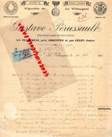 36- LA VILLAUGEAI PRES ARGENTON ET PAR CELON- RARE FACTURE GUSTAVE PERUSSAULT-PROPRIETAIRE VITICULTEUR-1917 - Artigianato
