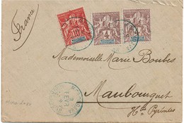CTN54A- MADAGASCAR LETTRE MORONDAVA / MAUBOURGUET FEVRIER 1904 - Covers & Documents