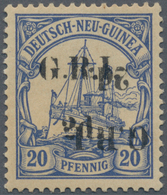 Deutsch-Neuguinea - Britische Besetzung: 1914: 2 D. Auf 20 Pf. Violettultramarin, DOPPELTER AUFDRUCK - Nouvelle-Guinée