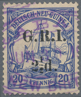 Deutsch-Neuguinea - Britische Besetzung: 1914: 2½ D. Auf 20 Pf. Violettultramarin, Mit Aufdruck 'G.R - Nouvelle-Guinée