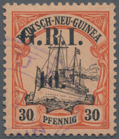 Deutsch-Neuguinea - Britische Besetzung: 1914: AUFDRUCKFEHLER 1 D. Statt 3 D. Auf 30 Pf. Orange/schw - Nuova Guinea Tedesca