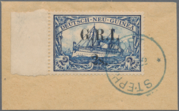 Deutsch-Neuguinea - Britische Besetzung: 1914: 2 S. Auf 2 M. Schwärzlichblau, Aufdruck 'G.R.I.' In T - Nuova Guinea Tedesca