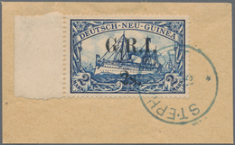 Deutsch-Neuguinea - Britische Besetzung: 1914: 2 S. Auf 2 M. Schwärzlichblau, Aufdruck 'G.R.I.' In T - Nouvelle-Guinée