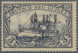 Deutsch-Neuguinea - Britische Besetzung: 1914: 3 S. Auf 3 M. Violettschwarz, Aufdruck 'G.R.I.' In Ty - Nouvelle-Guinée