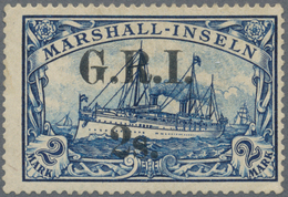 Deutsche Kolonien - Marshall-Inseln - Britische Besetzung: 1914: 2 S. Auf 2 M. Schwärzlichblau, Mit - Marshall