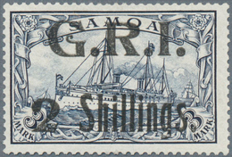 Deutsche Kolonien - Samoa - Britische Besetzung: 1914: AUFDRUCKFEHLER "2 Shillings." Anstatt "3 Shil - Samoa