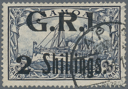 Deutsche Kolonien - Samoa - Britische Besetzung: 1914: AUFDRUCKFEHLER "2 Shillings." Anstatt "3 Shil - Samoa