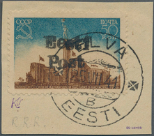 Dt. Besetzung II WK - Estland - Elwa: 1941, 50 K Preußischblau/dunkelorangebraun "Weltausstellung Ne - Occupazione 1938 – 45
